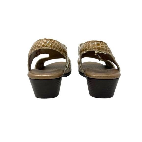 SAS Tan Croc Embossed leather Women’s Sandals size: 9 - Picture 6 of 9